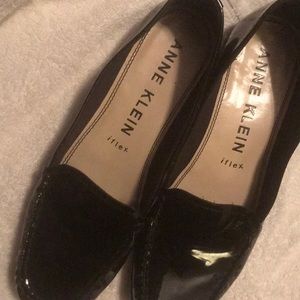 REPOST - size 8.5 patent leather Anne Klein slip ons. classic pair of shoes